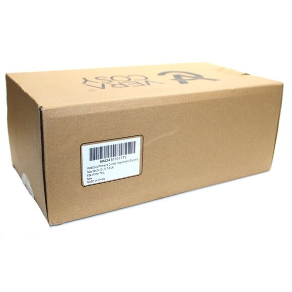 VeraCosy Women's Quilted Closed-back Slippers Warm Soft Comfy Tan Women 9-10 - Picture 8 of 8